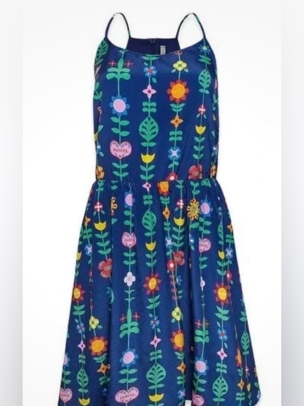 Disney Small World Floral Halter Dress with Multicolor Flower Print